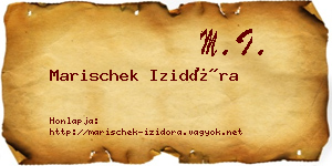 Marischek Izidóra névjegykártya
